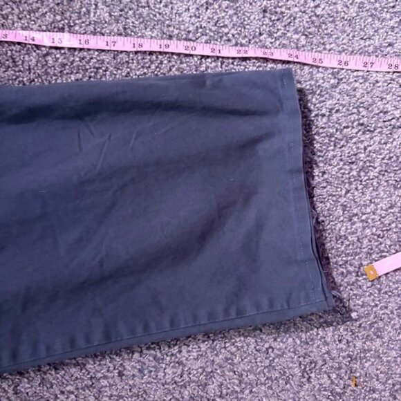 LL Bean Standard Fit Twill Pants XXL 30 Elastic Waist Casual Khaki Green - Picture 4 of 9